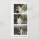 Save The Date Eucalyptus Émeraude Calendrier photo rustique (Devant)