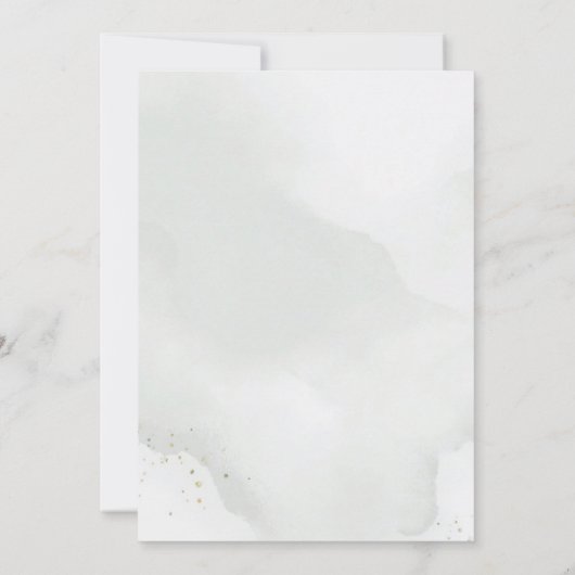 Save The Date Eucalyptus Feuillage Vert Sage Vert Floral Blanc (Dos)