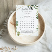 Save The Date Eucalyptus géométrique Gold Enregistrer le calendr