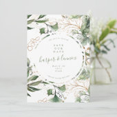 Save The Date Eucalyptus Golden Boho moderne automne Pampas Circ (Debout devant)