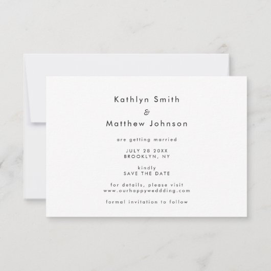 Save The Date Eucalyptus Green Script moderne Mariage photo (Dos)