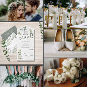 Save The Date Eucalyptus minimaliste contemporain