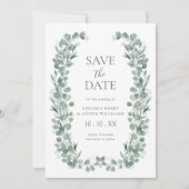Save The Date Eucalyptus Photo Enregistrer La Date (Devant)