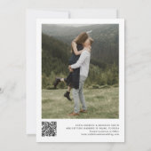 Save The Date Eucalyptus Photo Mariage QR Code Retour (Dos)