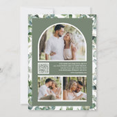 Save The Date Eucalyptus Photo QR Code Sage Mariage vert (Dos)