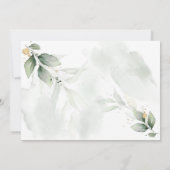 Save The Date Eucalyptus photo vert moderne élégant mariage écon (Dos)