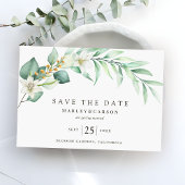 Save The Date Eucalyptus romantique Mariage feuille