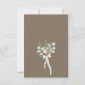 Save The Date Eucalyptus Rustique Calendrier vert Tan Mariage (Dos)