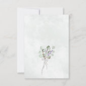 Save The Date Eucalyptus rustique & Lavande violet Mariage photo (Dos)