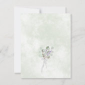 Save The Date Eucalyptus rustique & Lavender Elégant Mariage Sag (Dos)