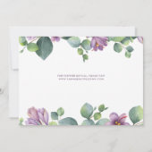 Save The Date Eucalyptus Script Floral Botanique Verdure (Dos)