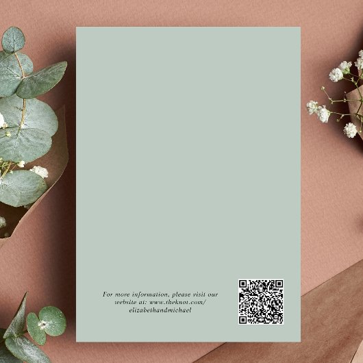 Save The Date Eucalyptus Verdure Aquarelle QR Code Mariage