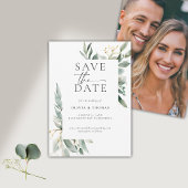 Save The Date Eucalyptus Verdure Or Moderne Mariage élégant