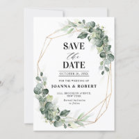 Eucalyptus Verdure Rustique Mariage géométrique