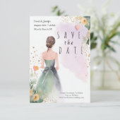 Save The Date Eucalyptus vert Gold Sage (Debout devant)