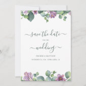 Save The Date Eucalyptus Vert vert pourpre vert (Devant)