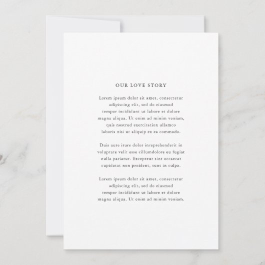 Save The Date Evelyn Simple Mariage élégant (Dos)