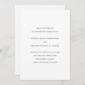 Save The Date Evelyn Simple Mariage élégant (Devant / Derrière)