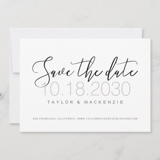 Save The Date Événement à ne pas manquer - Écriture minimale mod (Devant)