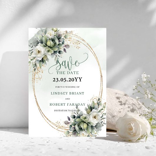 Save The Date Événement à retenir : Eucalyptus verdure vert pous