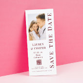 Save The Date Événement à retenir Rosewood Rouge Code QR Mariage