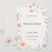 Save The Date Événement à Sauvegarder Olive Vert Sage (Devant / Derrière)