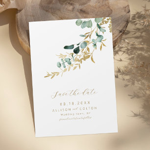 Save The Date Événement à venir bohème avec eucalyptus rustique