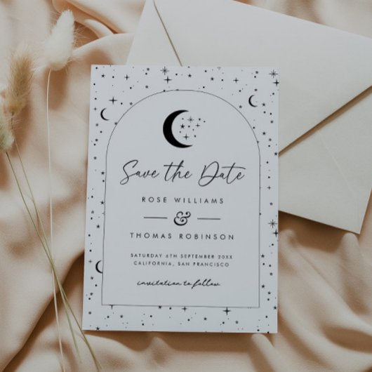 Save The Date Événement Céleste Arqué Date à Sauvegarder