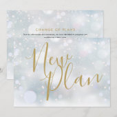 Save The Date Événement d'hiver élégant nouveau plan de script o (Devant / Derrière)
