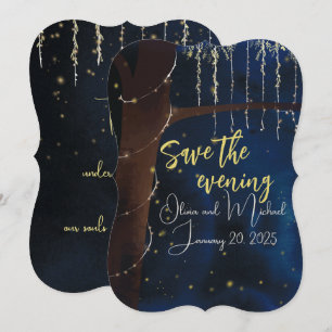 Save The Date Événement Élégant de Soirée à Sauvegarder la Date