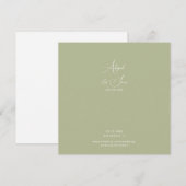 Save The Date Événement mariage Green Square, à ne pas manquer (Devant / Derrière)
