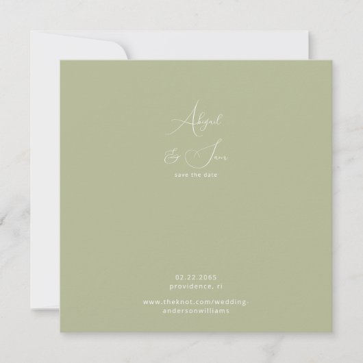 Save The Date Événement mariage Green Square, à ne pas manquer (Devant)