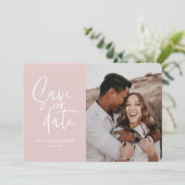 Save The Date Événement moderne de mariage floral photographique (Debout devant)