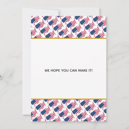 Save The Date Événement spécial de mariage CÉLÉBRATION USA (Dos)