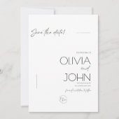 Save The Date Événements à Sauvegarder Minimaliste Moderne (Devant)