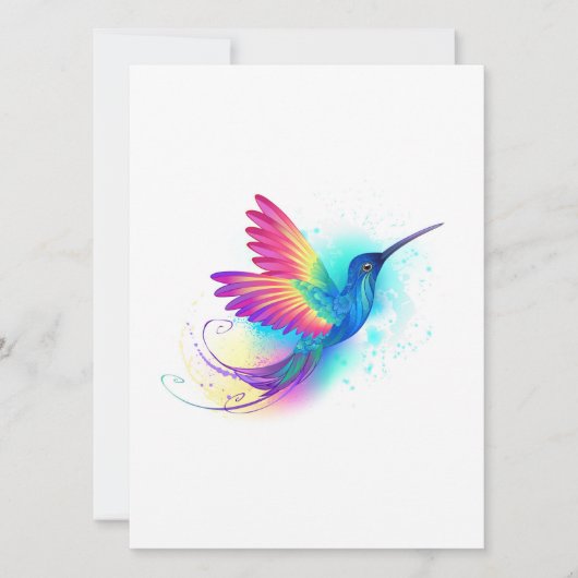 Save The Date Exotic Rainbow Hummingbird (Devant)