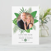 Save The Date Exotic Tropical Beach Mariage photo (Debout devant)