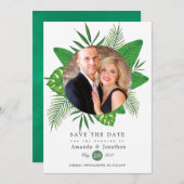 Save The Date Exotic Tropical Beach Mariage photo (Devant / Derrière)