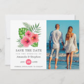Save The Date Exotic Tropical Beach Mariage photo (Devant)