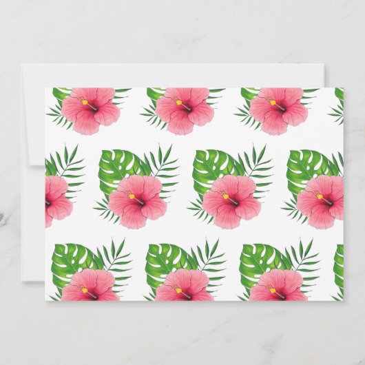 Save The Date Exotic Tropical Beach Mariage photo (Dos)