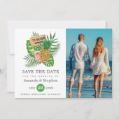 Save The Date Exotic Tropical Beach Mariage photo (Devant)