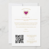 Save The Date Exquisite Arch Romantic Luxury Lace Hot Pink Heart (Dos)