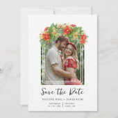 Save The Date Exquisite Chic Botanical Arch Frame Photo Wedding  (Devant)