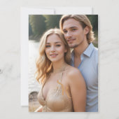 Save The Date Exquisite Chic Minimalist Golden Wedding Initials (Dos)