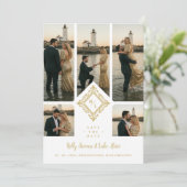 Save The Date Exquisite Original 5-Photo Collage Wedding (Debout devant)