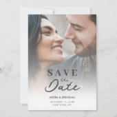 Save The Date Exquisite Romantic Gradient Transparency Photo (Devant)