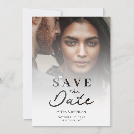 Save The Date Exquisite Romantic Translucent & Laser Cut Effect  (Devant)