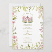 Save The Date Exquisite Rustic Church Country Spring Frame (Devant)