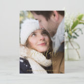 Save The Date Exquisite Winter Wedding Christmas Photo (Debout devant)