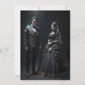 Save The Date Extravaganza Steampunk Mariage à l'ancienne Horlog (Dos)